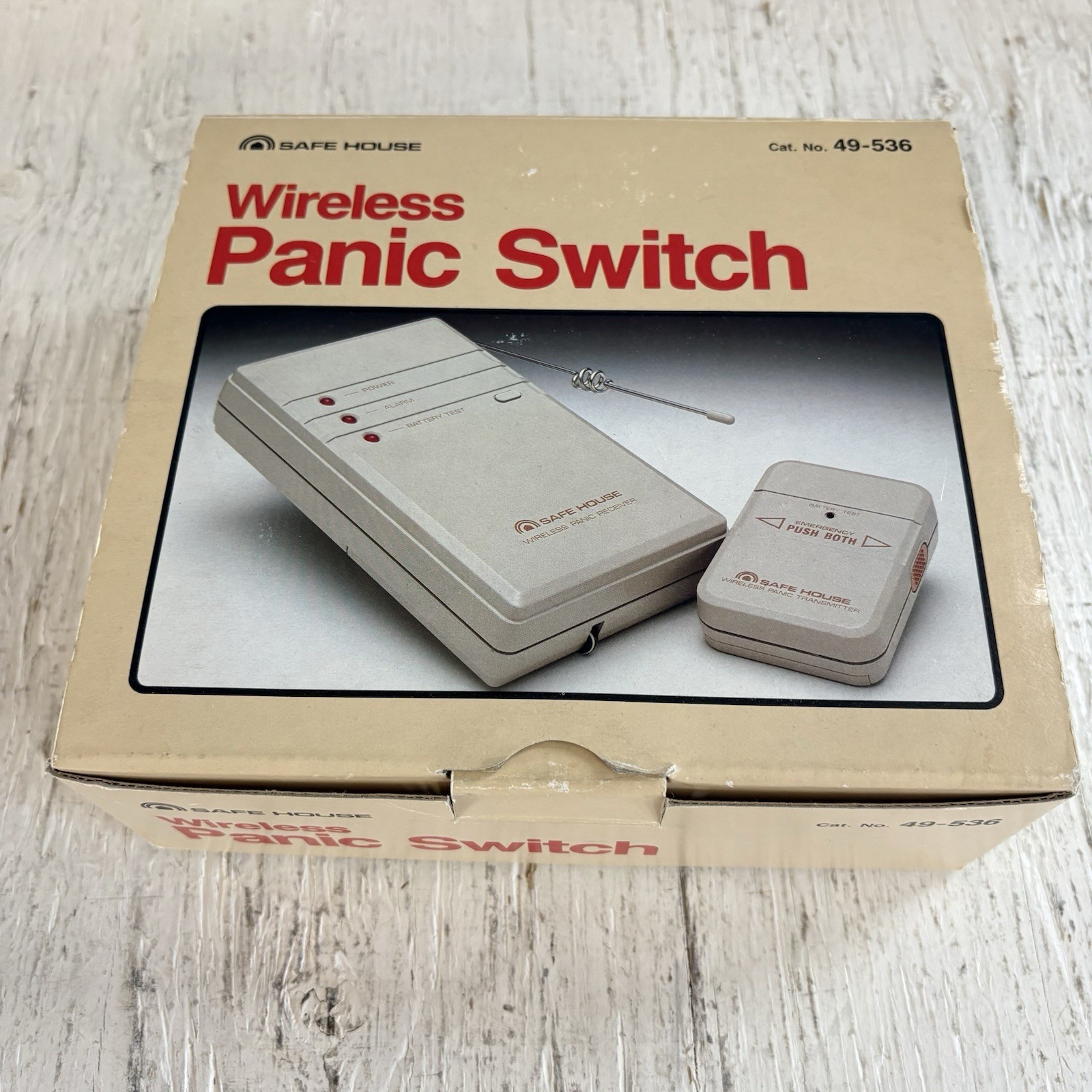 Vintage Safe House Radio Shack Wireless Panic Switch 49-536 New Old Stock Open