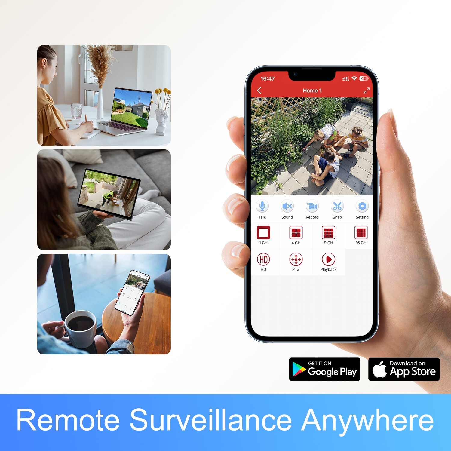 3MP Surveillance NVR Wireless Security Camera System Outdoor CCTV Camera 1TB