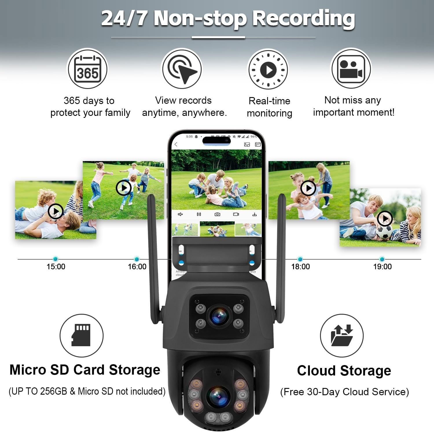 Security Camera System Outdoor Wireless Audio Wifi Home CCTV 6MP 8CH NVR 500GB