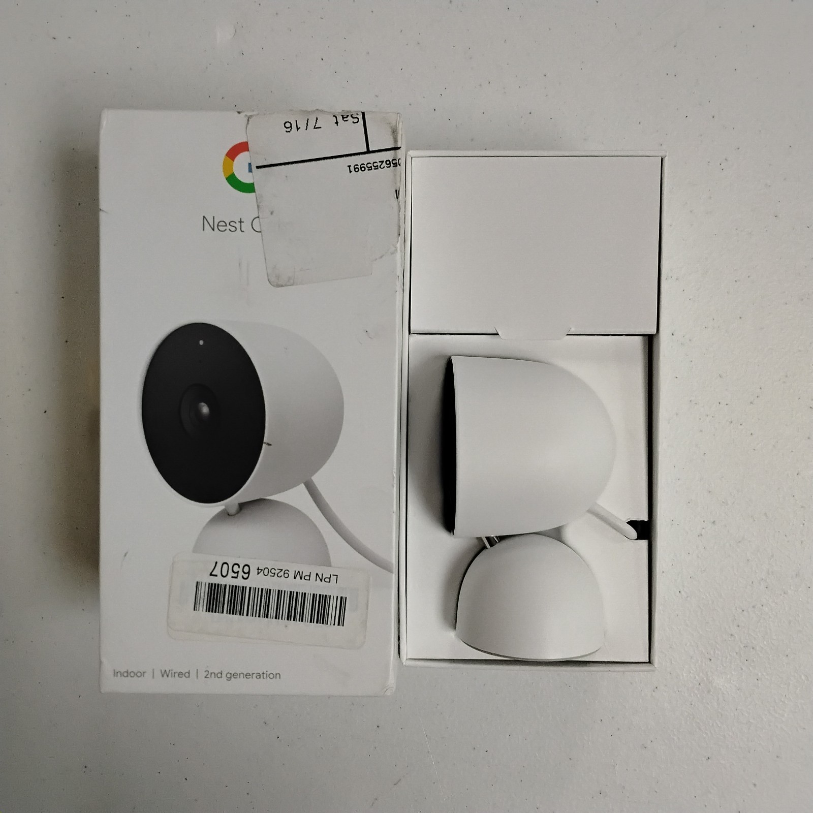 Google Nest Cam Indoor Wired 2nd Generation White GA01998-US