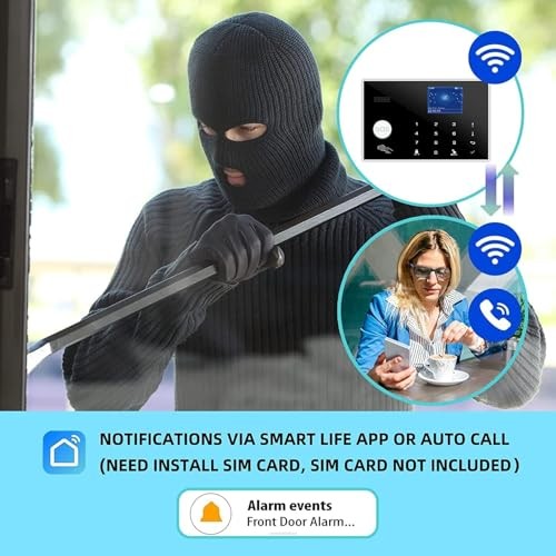 WiFi 3 4G GSM Home Burglar Alarm System Tuya Alexa