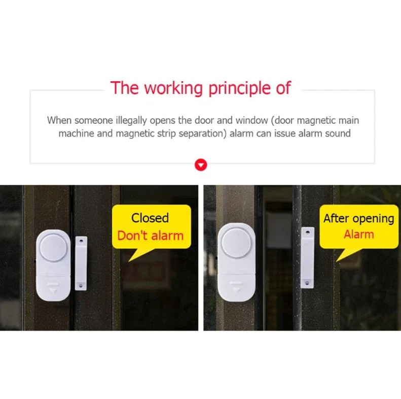 5 PCS WIRELESS Home Window Door Burglar Security ALARM System Magnetic Sensor