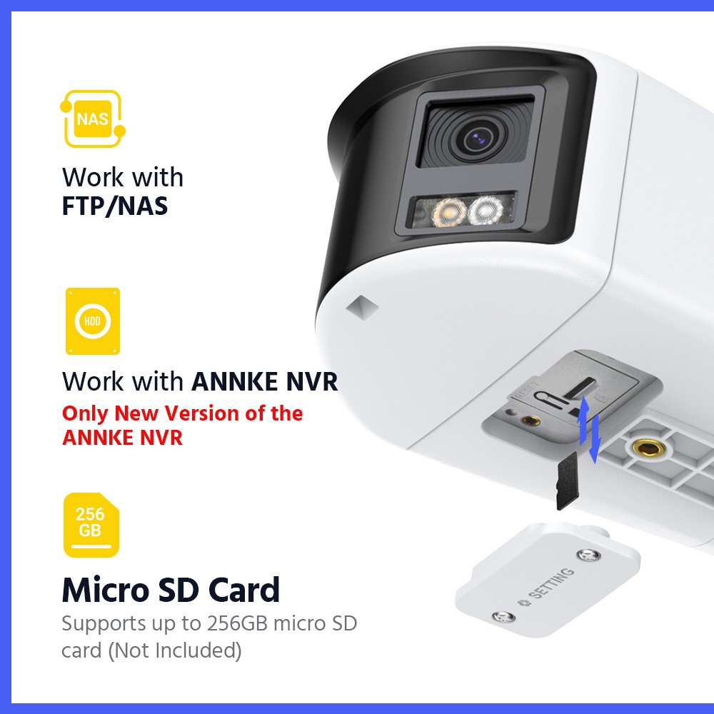 ANNKE 6MP POE Security Camera 180° Dual Lens Color Night Two Way Audio FCD600