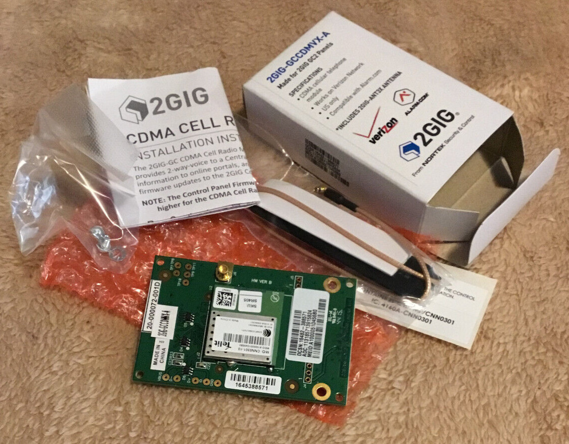NORTEK 2GIG-GCCDMVX-A CDMA Cellular Telephone Module – Works on Verizon Network