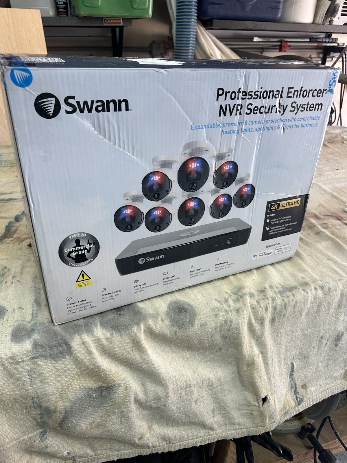 Swann Professional Enforcer 4K 16-Channel NVR w/8 PoE Cameras SWNVK-1689808