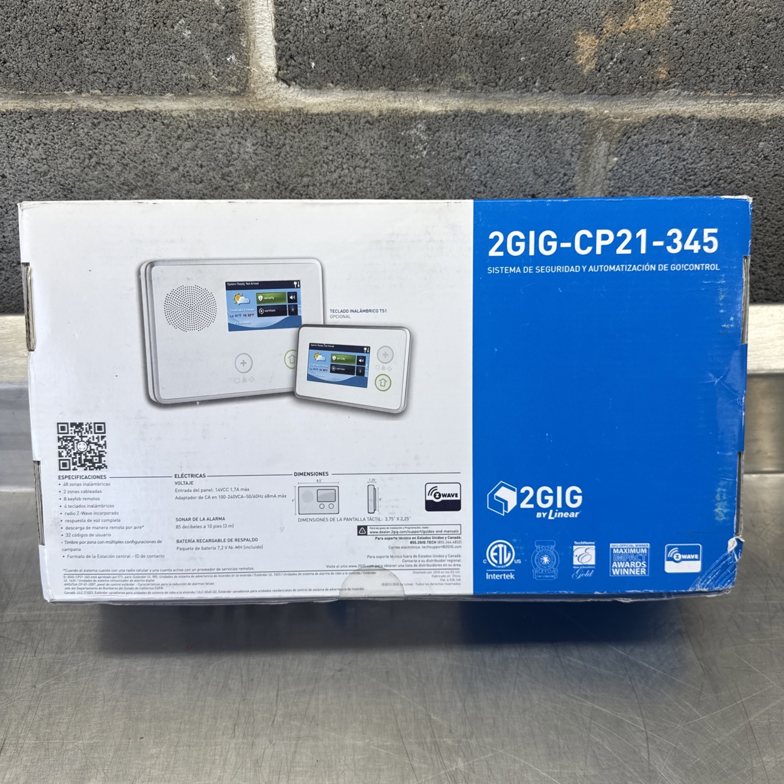 2GIG-CP21-345S Touch Screen Alarm Control Security Panel Brand New