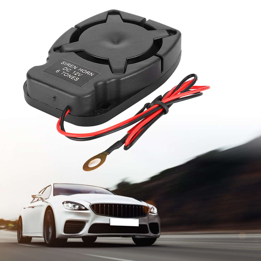 DC12V Car Vehicle Anti Theft Alarm Speaker Horn 6 Sound 110db Security Syste Fit