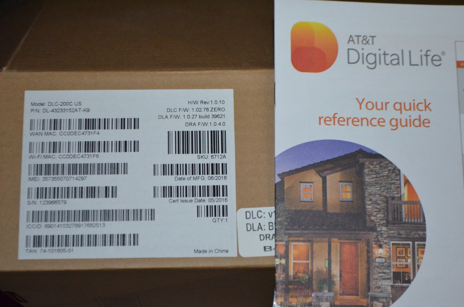 New KIT AT&T DLC-200C Digital Life Controller Fire Burgler Alarm Control Unit