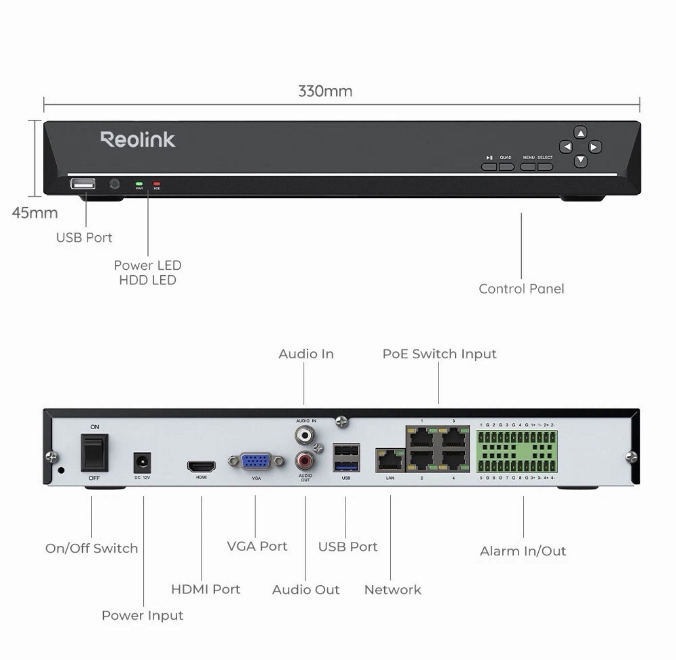 Reolink 16MP 36 Channel Network Video Recorder NVR for Security Camera System