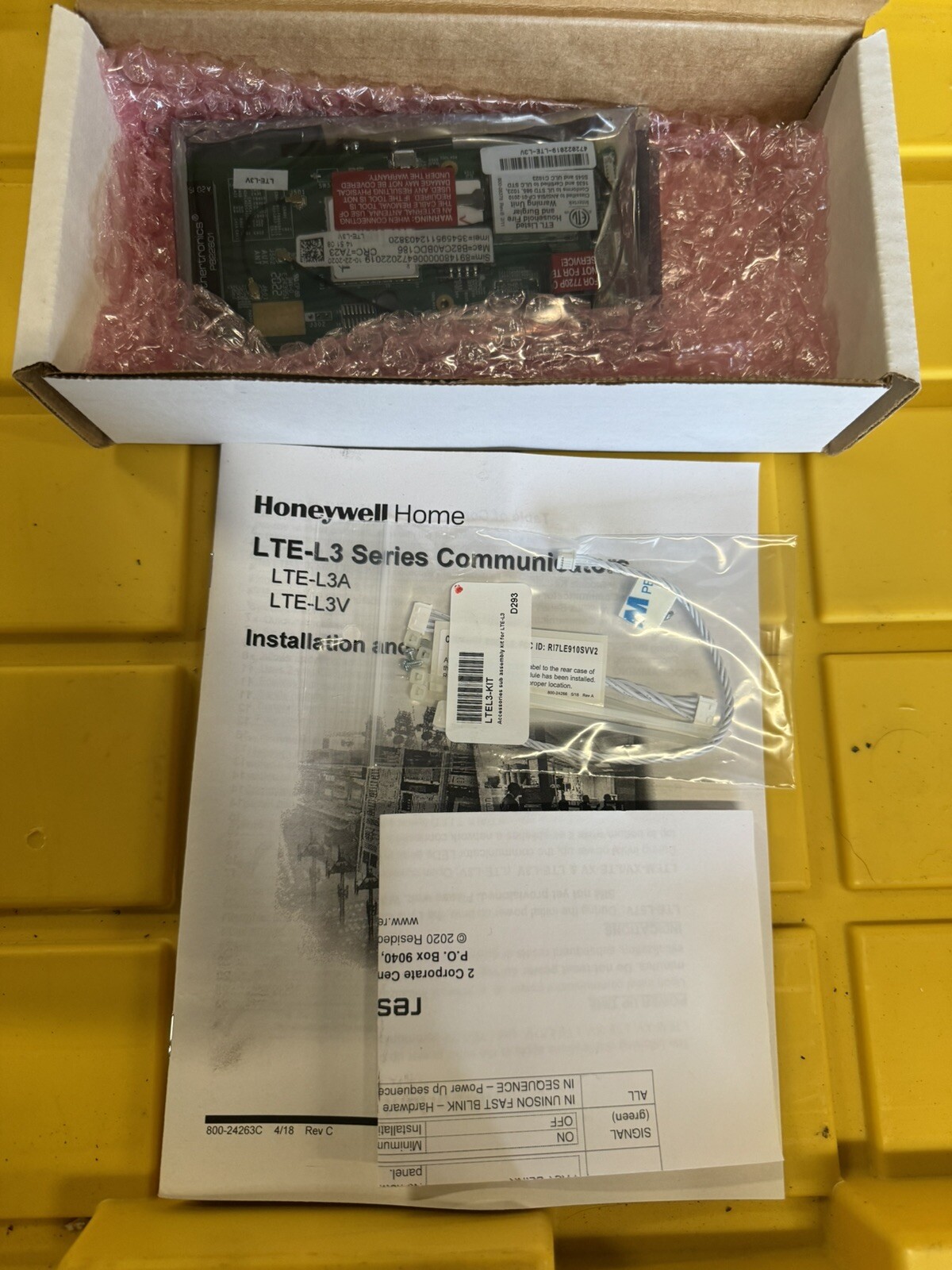 Honeywell Home LTE-L3V Lynx L3000 LTE Communicator Verizon Home Security / NEW