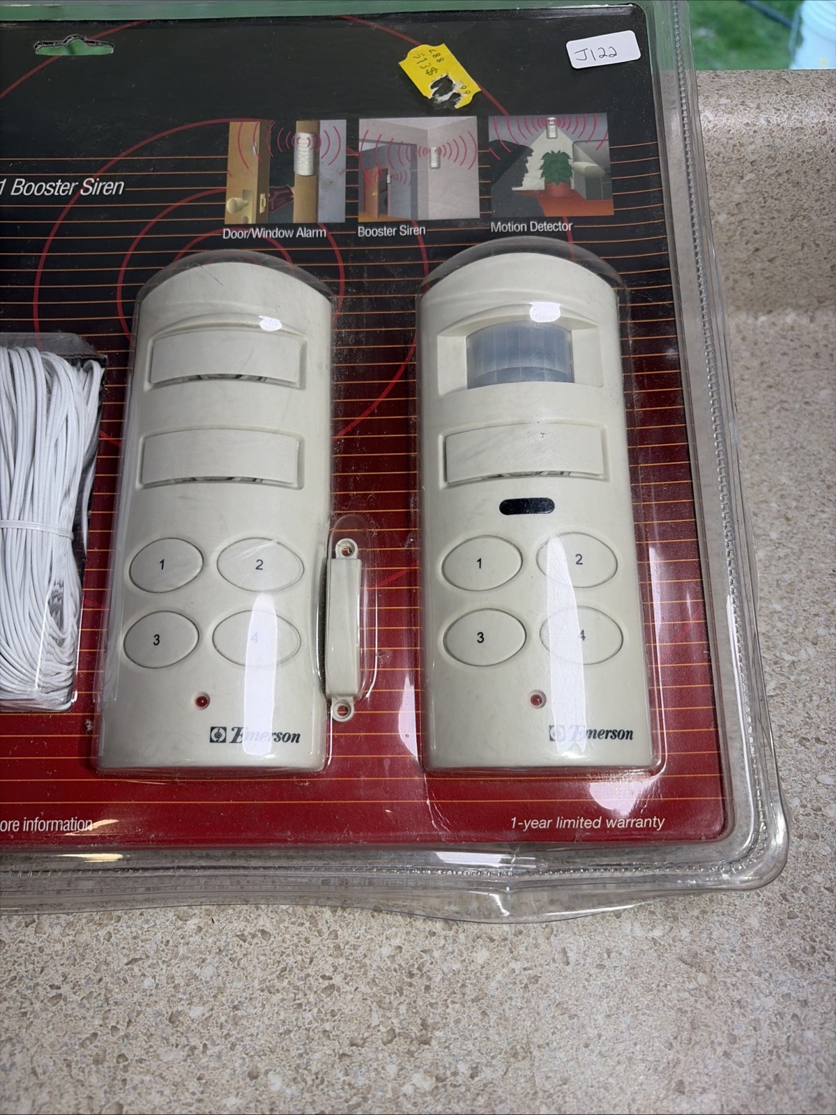 Emerson Home Security System 2 Alarms Motion Detector and Siren SMA0415P NEW
