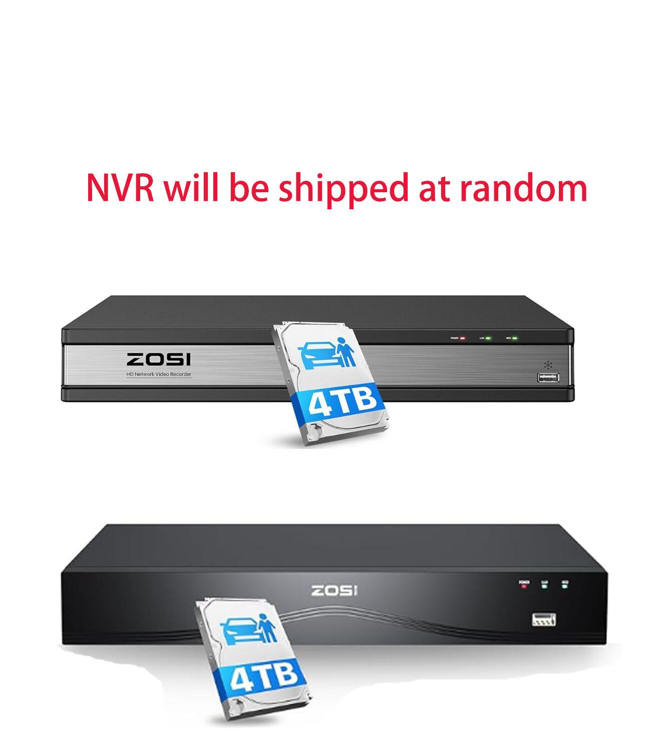 ZOSI 16CH 4TB NVR 4K 8MP PoE 24/7 Record Home Security System Camera 2-Way Audio