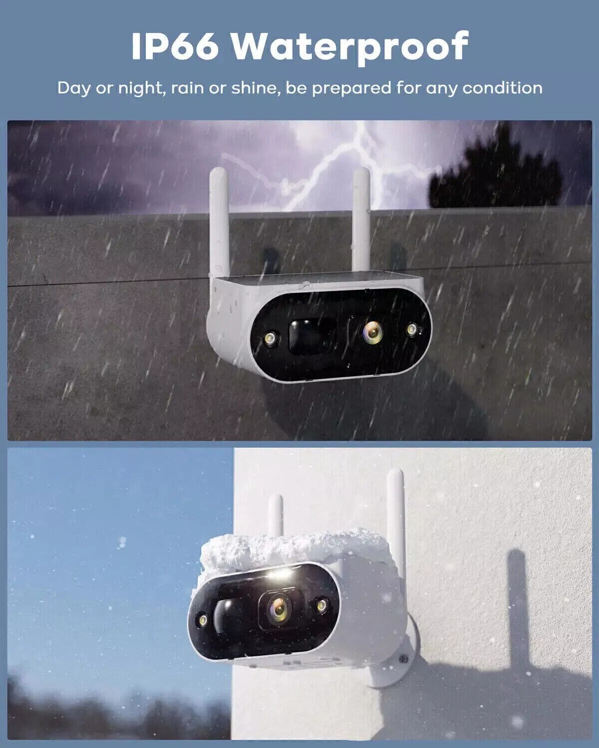 Solar Battery Powered Wireless Security Camera System Outdoor w/ 10″ Monitor NVR