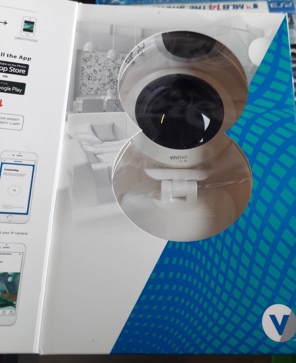 Vivitar Smart View Camera Night Vision/Two-Way Com Wifi Security 1080p 360 View