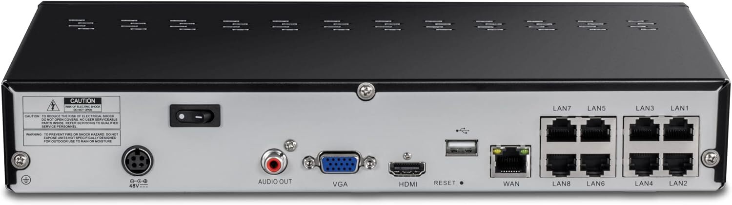 TRENDnet TV-NVR1508 8-Channel H.265 4K (8MP) PoE NVR