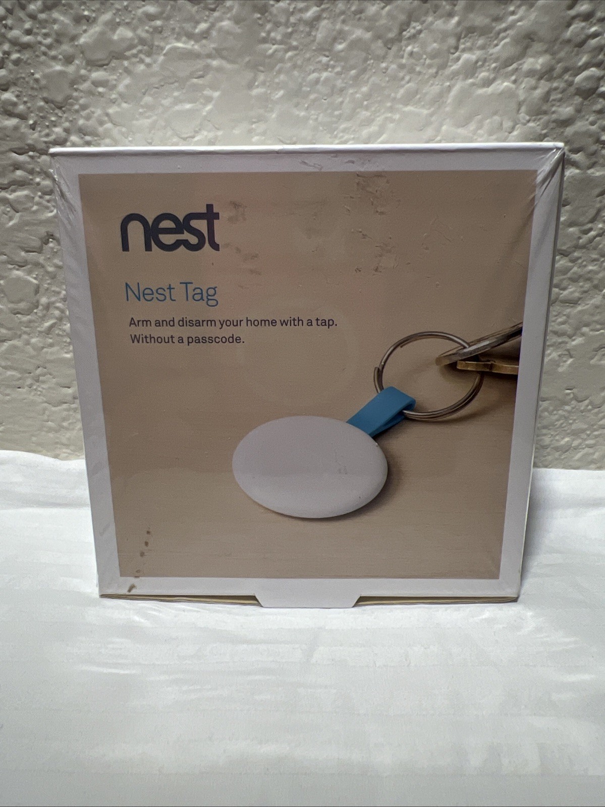 Google Nest Tag Wireless Home Security Key Fob – White/Blue – NEW SEALED!