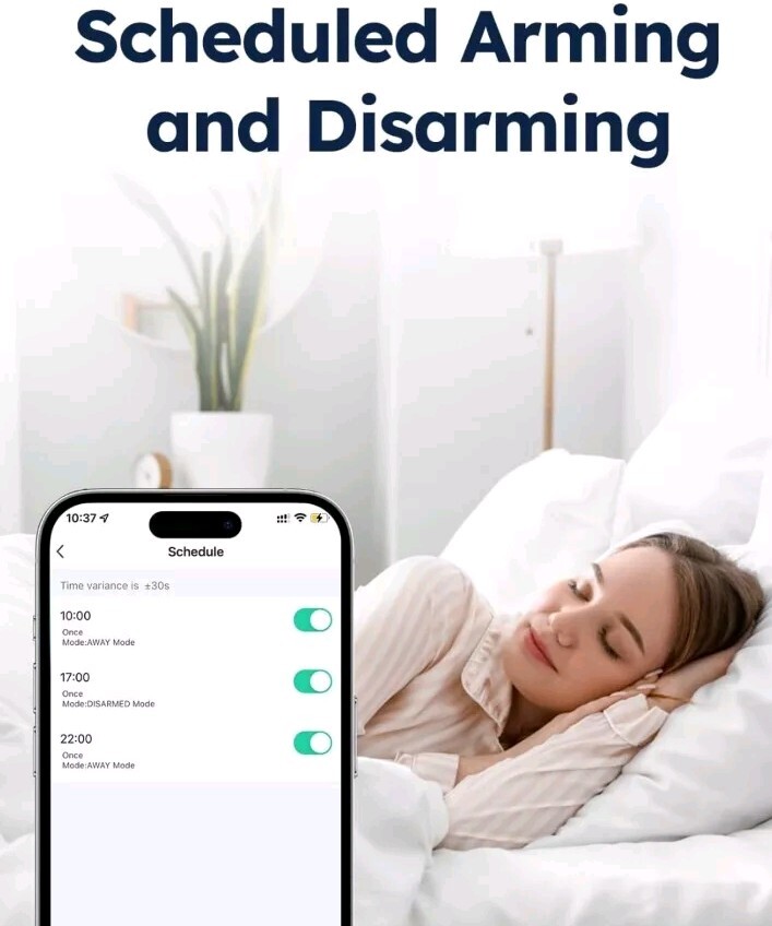 tolviviov WiFi Door Alarm System, Wireless DIY Smart Home Security System