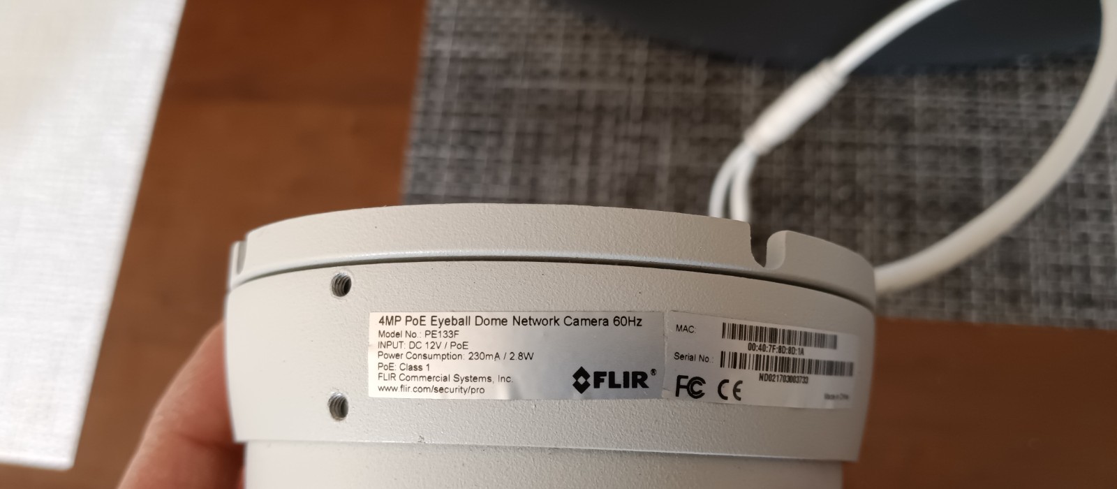 FLIR PE133F 4MP Outdoor Day/Night Mini IP Dome Camera