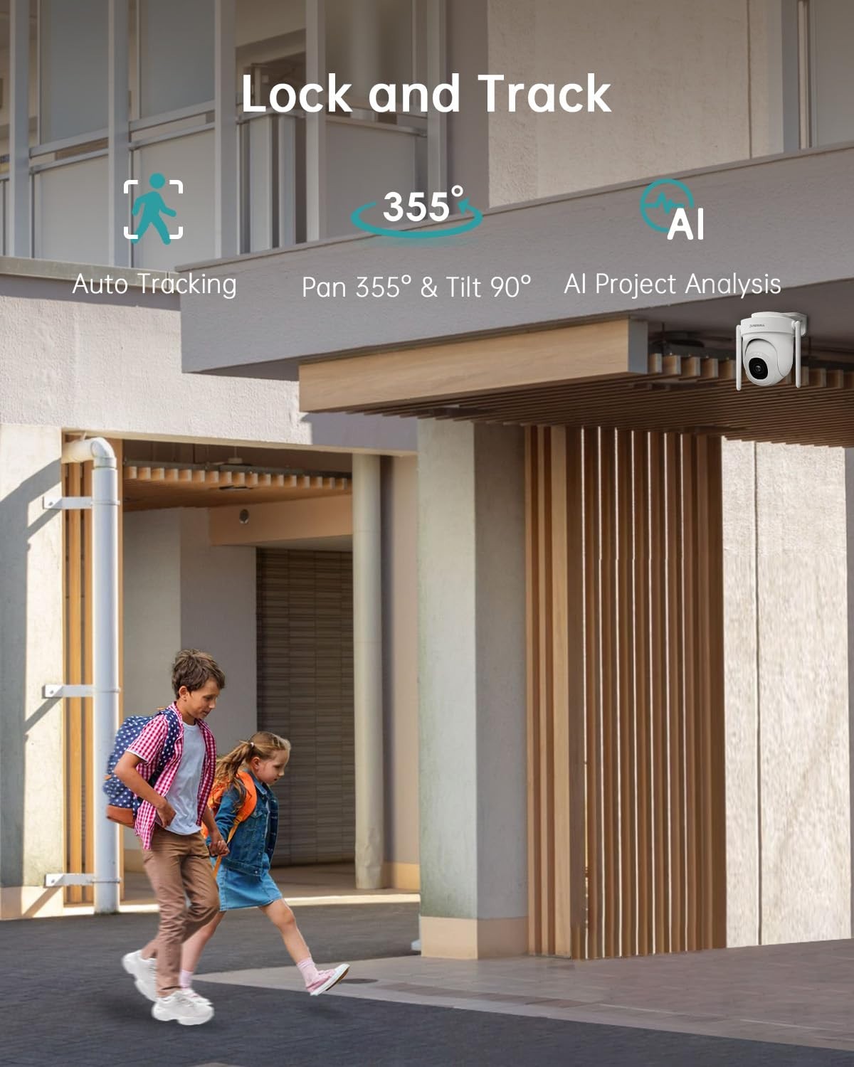 2.5K Wired Home Security Camera, 5MP Outdoor WiFi, AI Motion Detection, 24/7 Rec