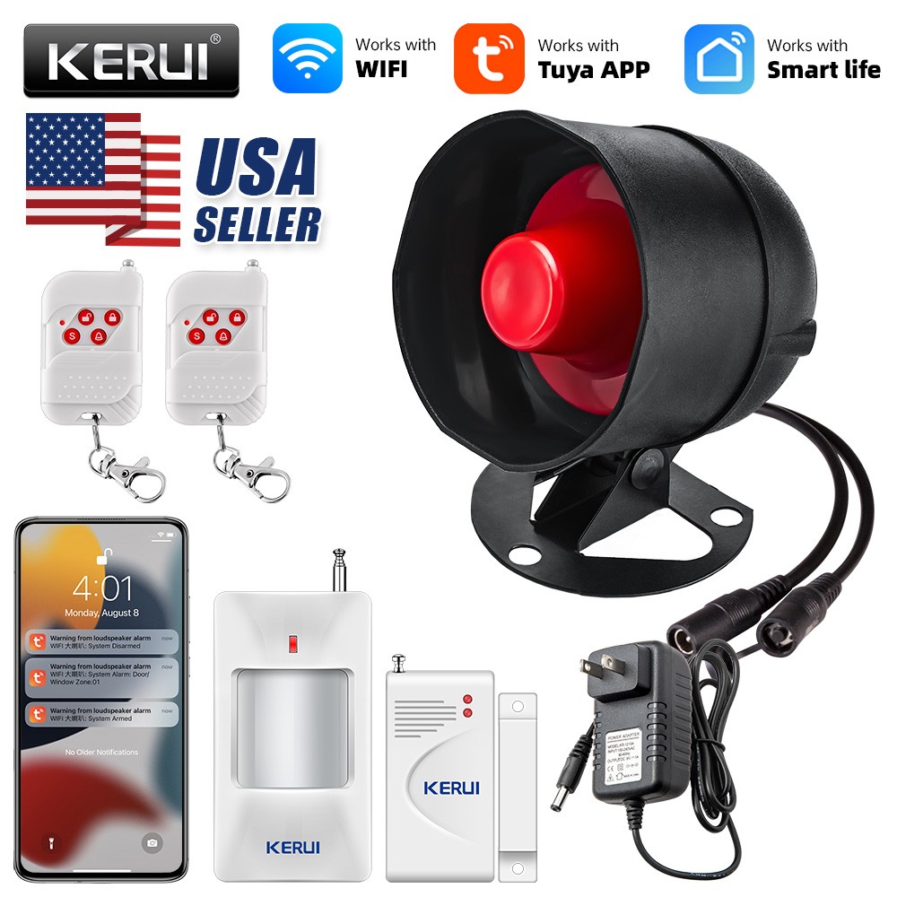 KERUI WIFI Tuya Wireless Security Alarm System Smart Home Burglar Door Sensor US