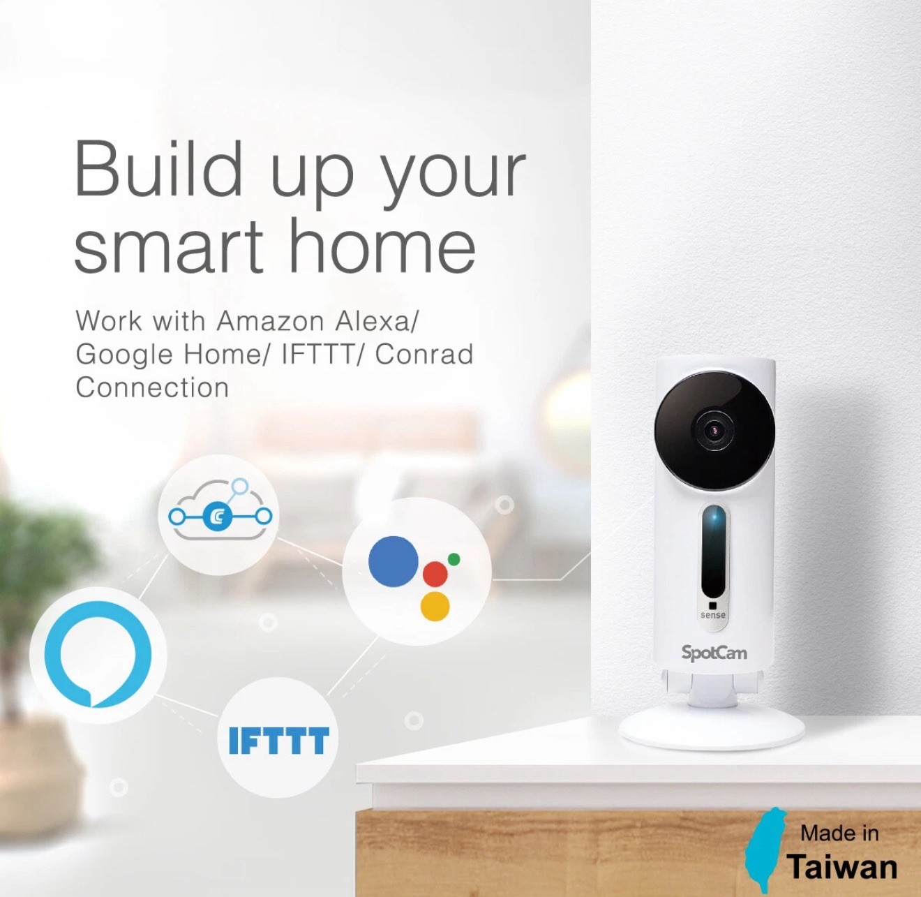 SpotCam Sense Wireless Security Camera 1080p, Motion Alert, Temperature Sensor