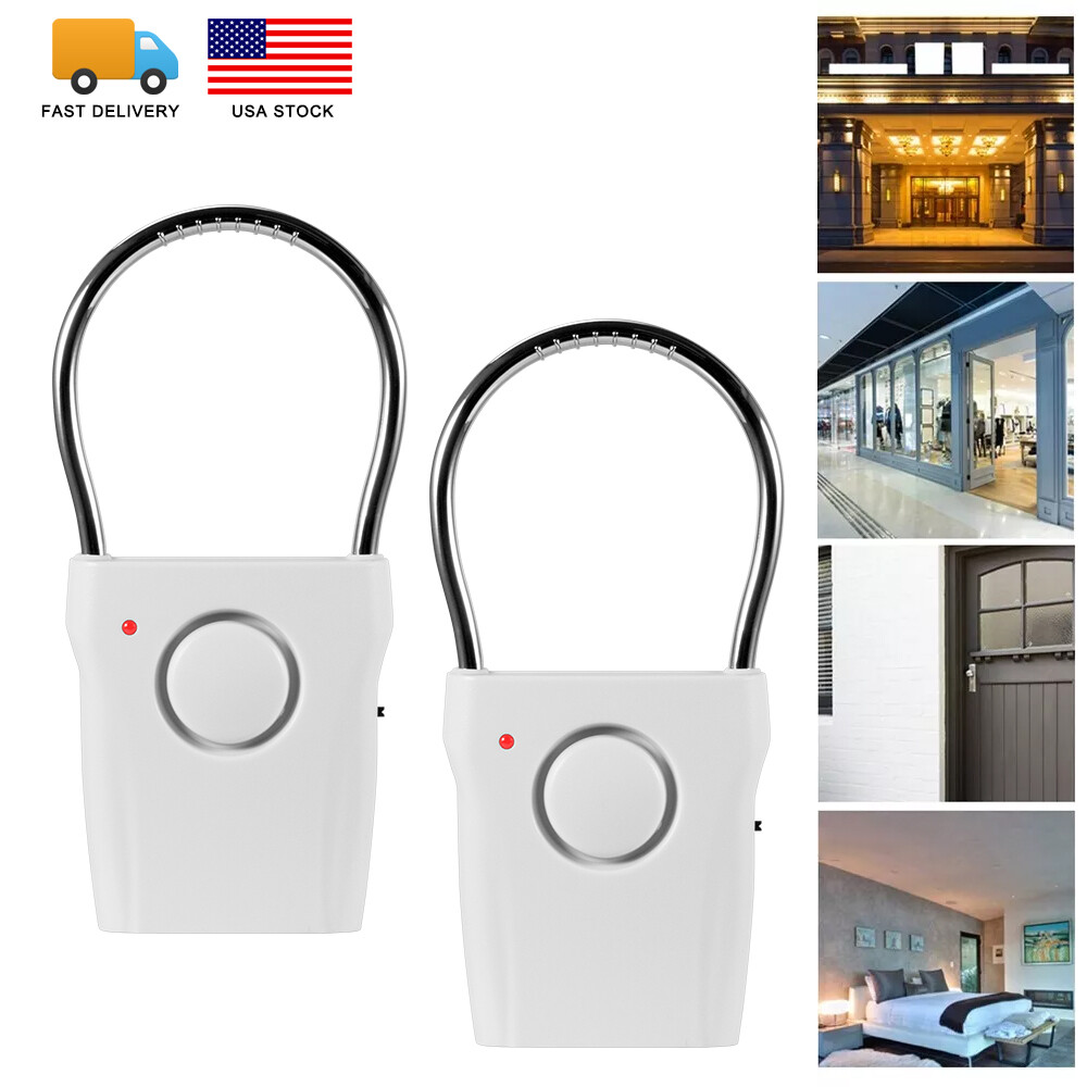 2PCS Door Handle Alarm 120dB Door Security Alarm Touch Sensor Anti-Theft Alarm