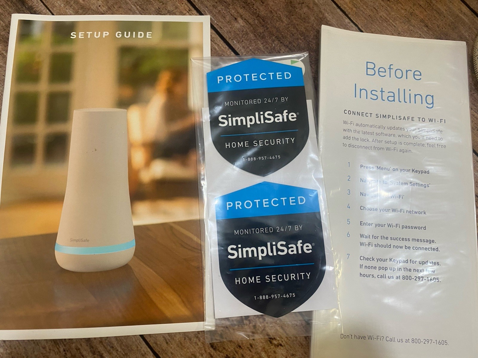 SimpliSafe Base Station With New Keypad And Base Power Adapter BS3W and KP3W