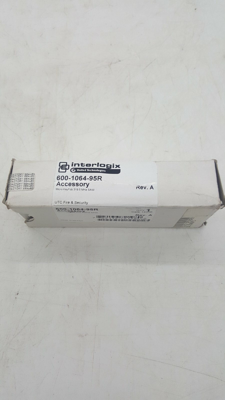 Remote Keyfob, Interlogix GE Security 600-1064-95R Micro 4 Button Wireless