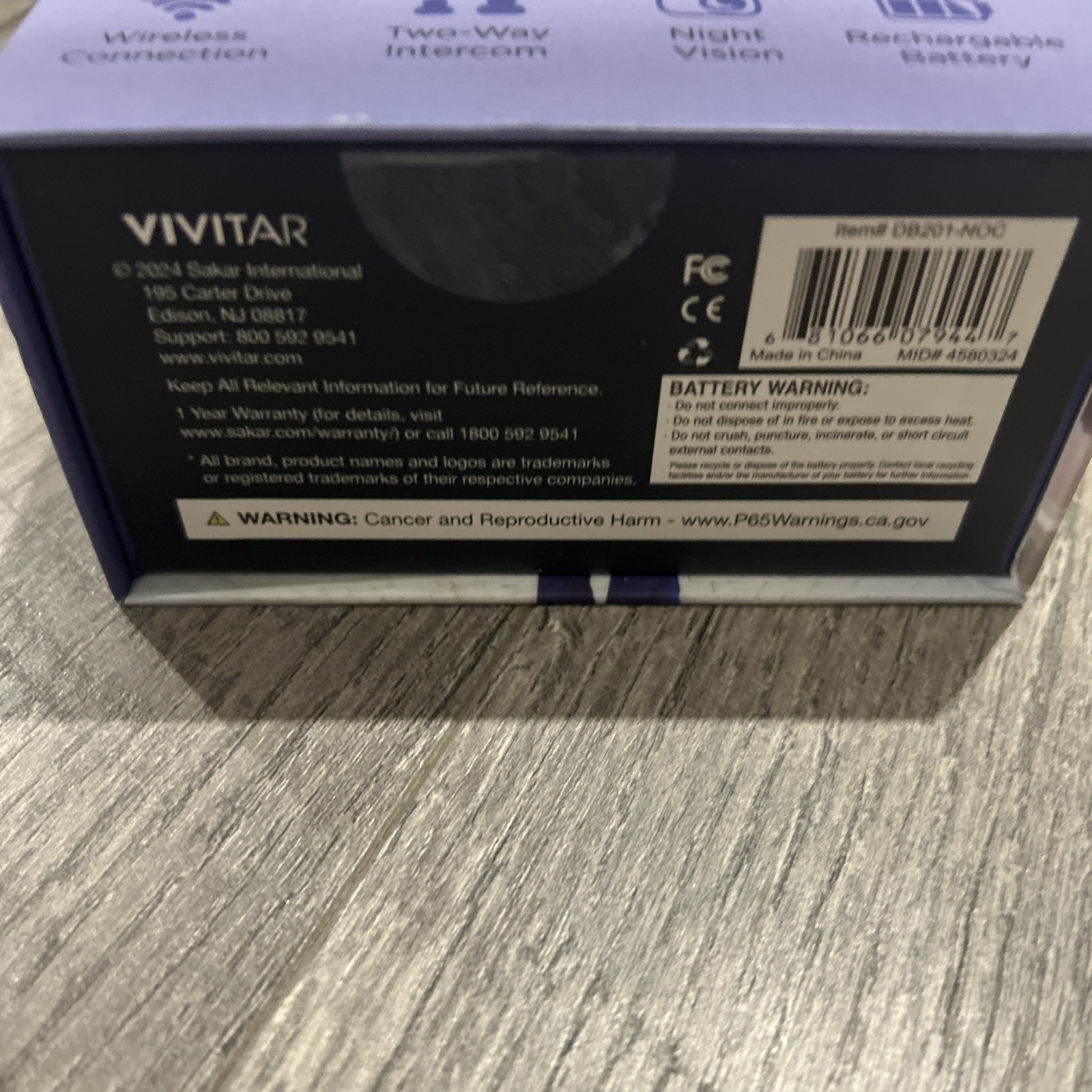 Vivitar Security Video Doorbell & Chime Kit