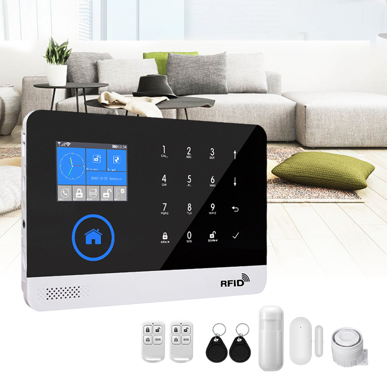 App Control Wireless Alarm System for Home Burglar Security Smart House Kit