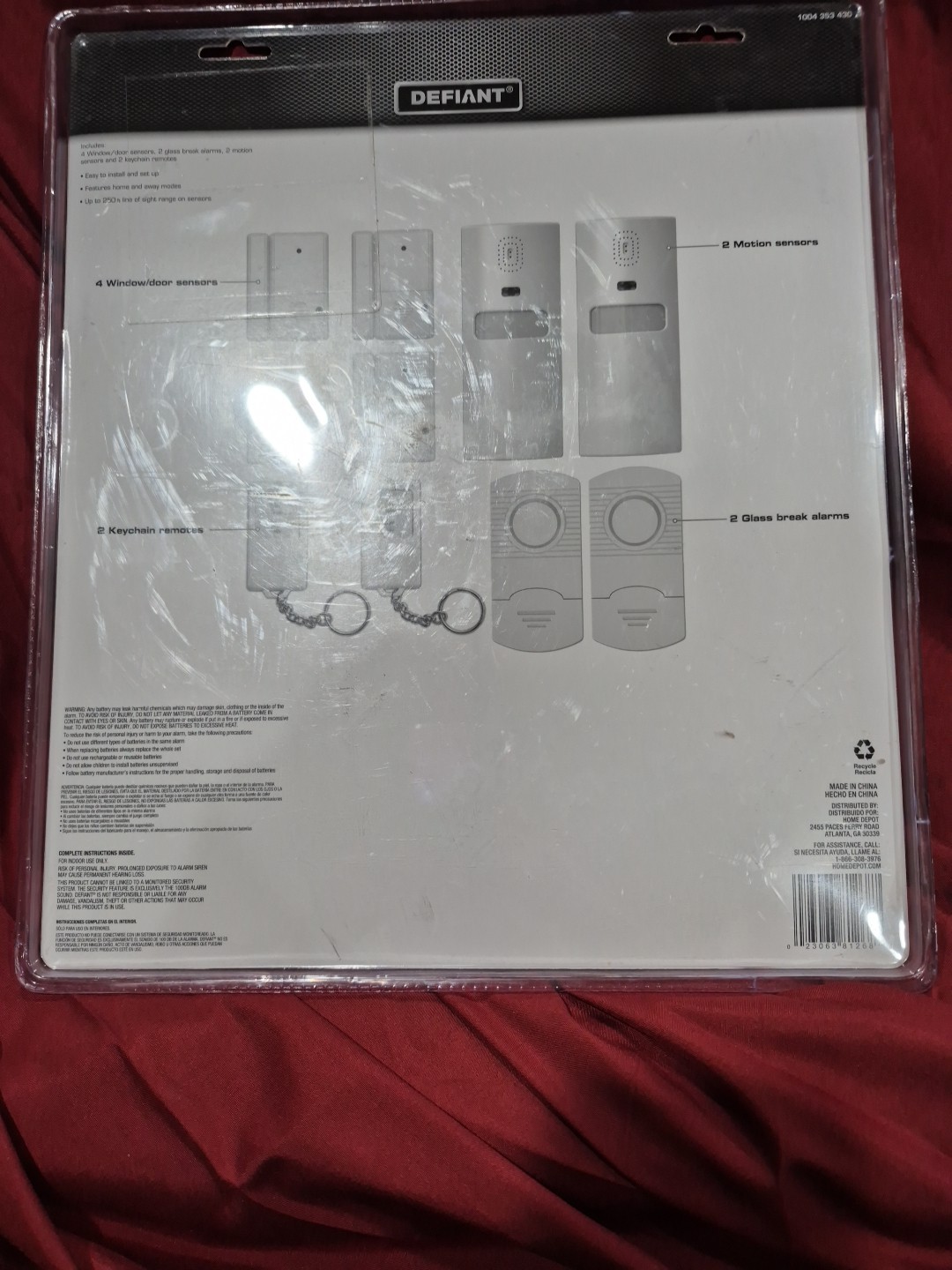 New Defiant Wireless Home Protection Alarm System Kit 1004 353 430 Remote Window