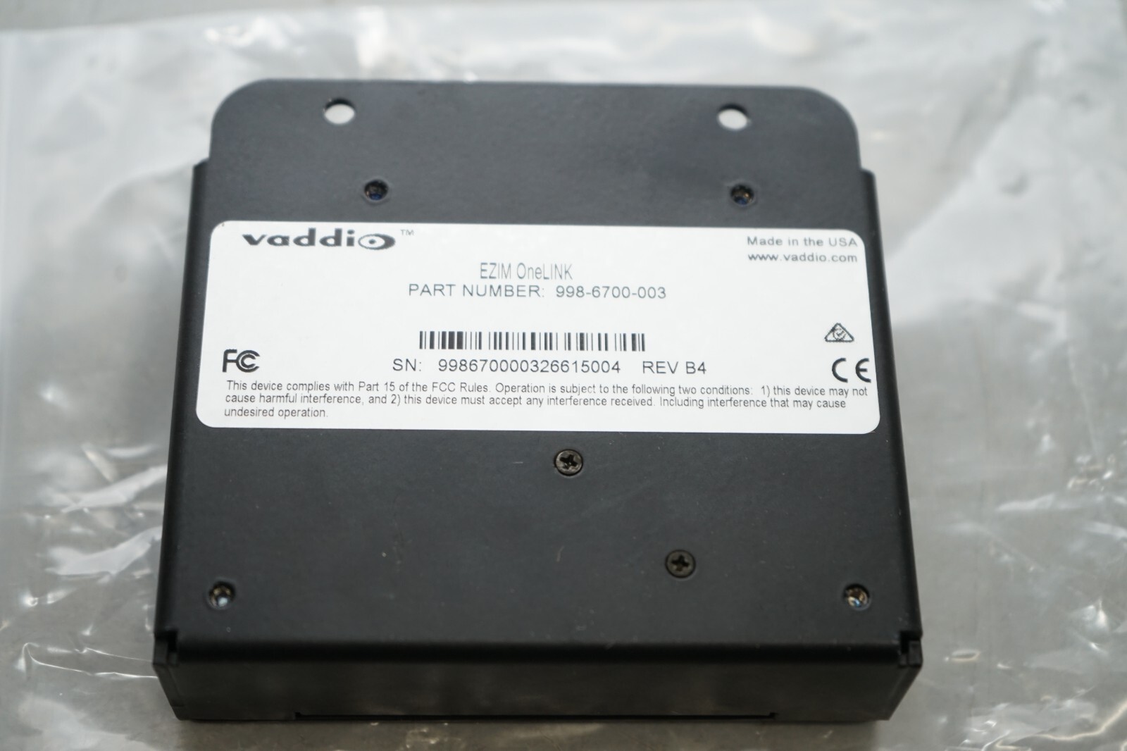 ^ Vaddio 998-6700-003 EZIM OneLink Camera Interface #X4656