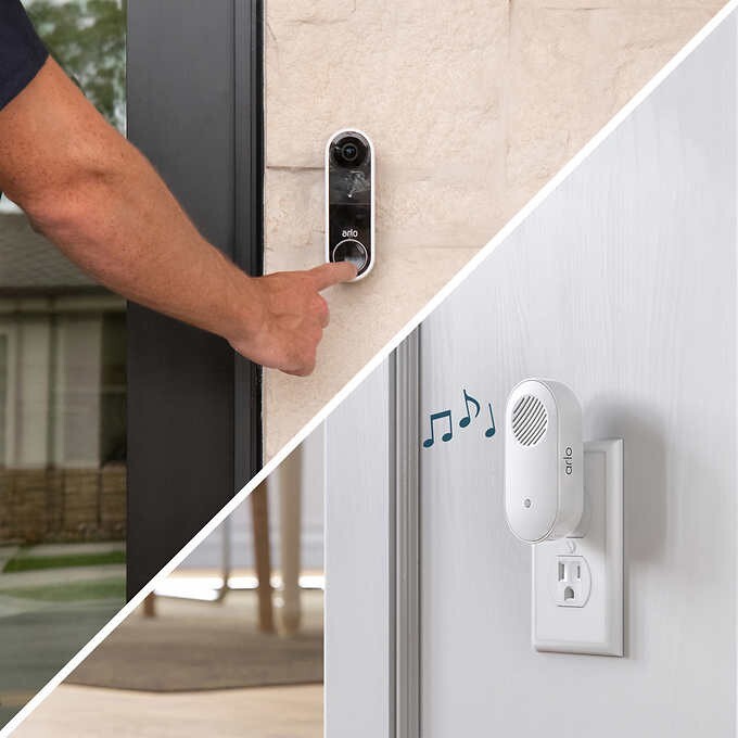 Arlo Essential Wire-Free Video Doorbell with Chime 2 Bundle