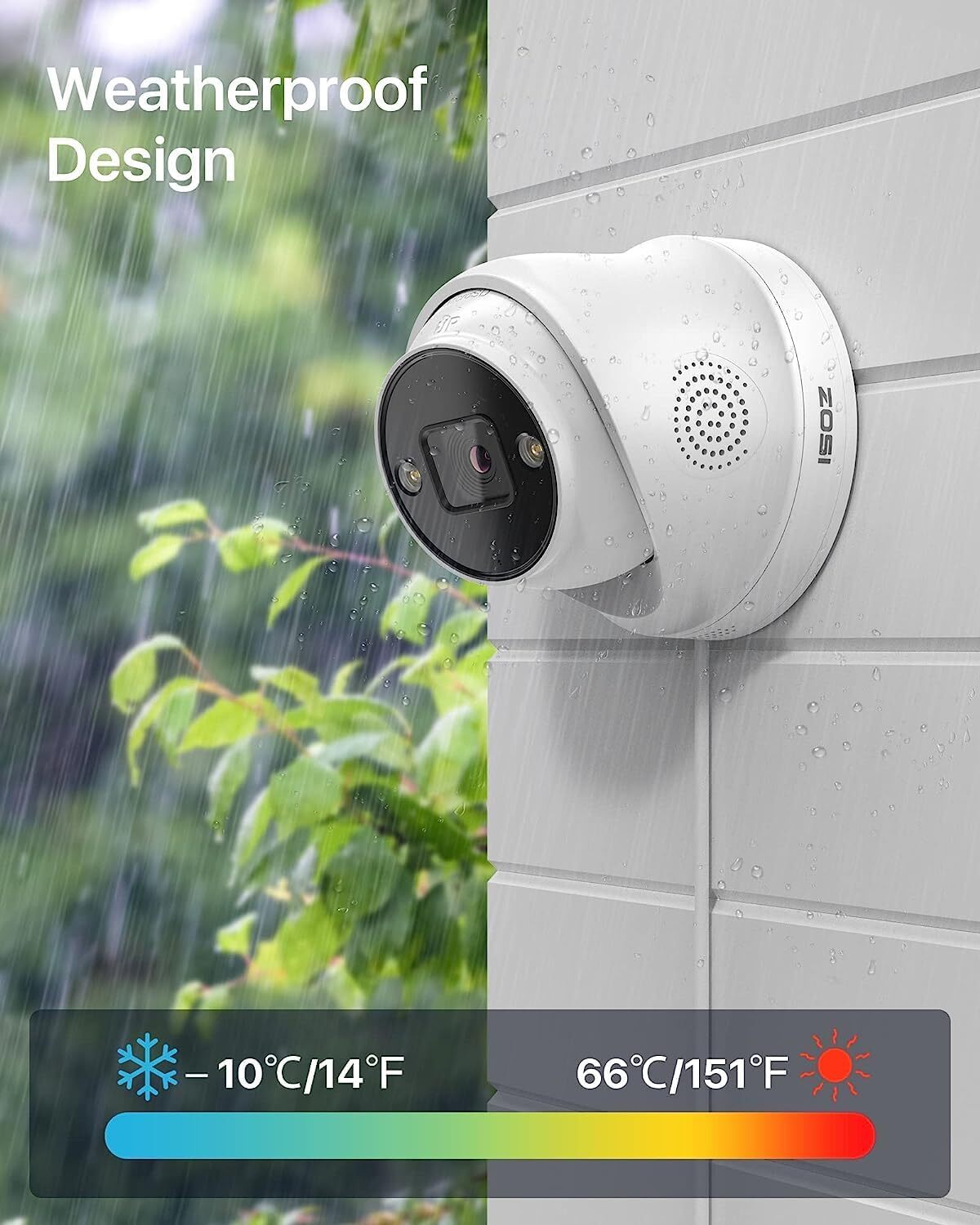 ZOSI 4K PoE Security Camera System 8CH 8MP NVR with 2TB HDD AI Human Detection