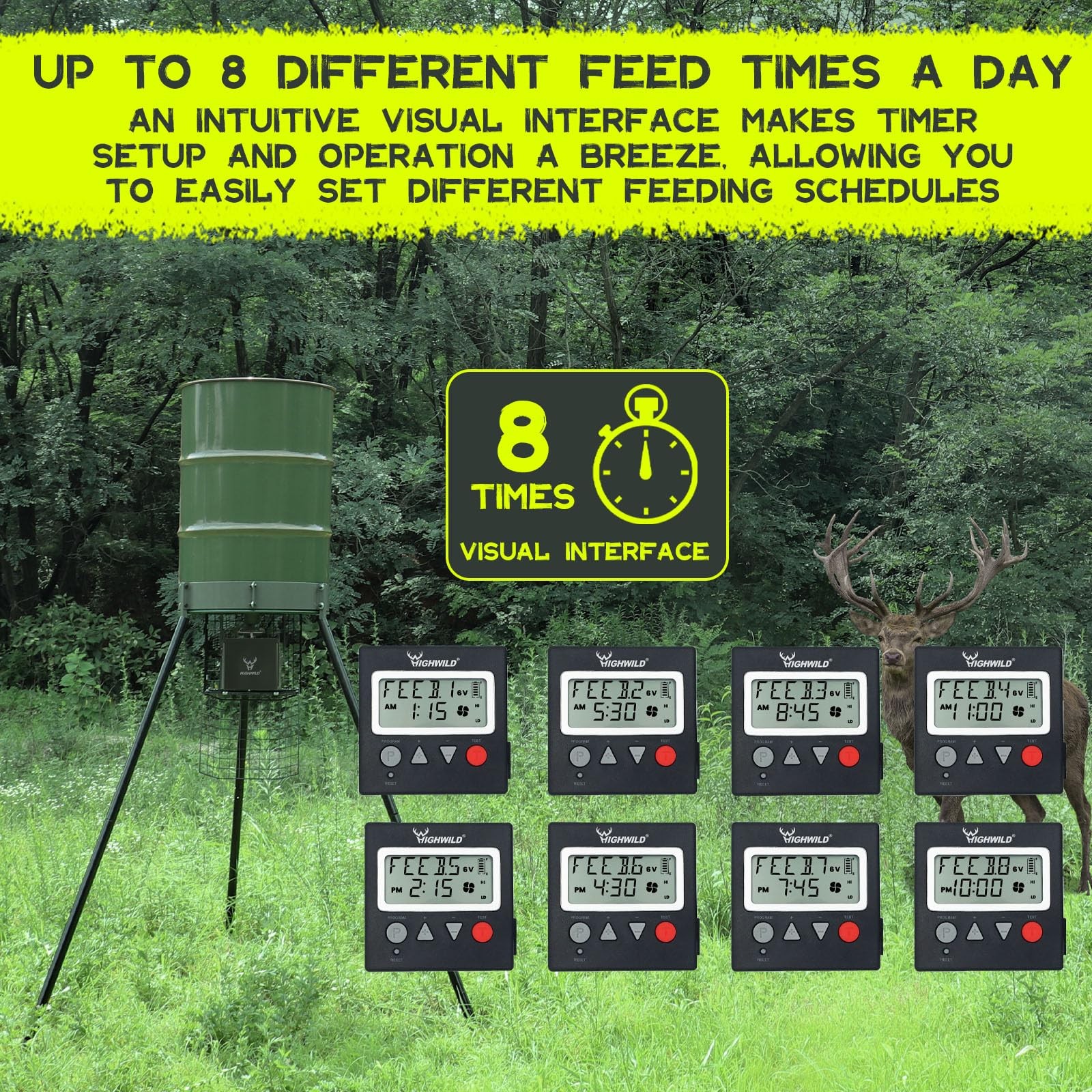 Highwild 6V/12V Universal Game Feeder Digital Timer G-