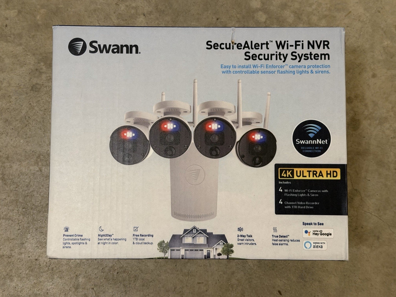 Swann WiFi NVR Home Security Camera System 4k UltraHD