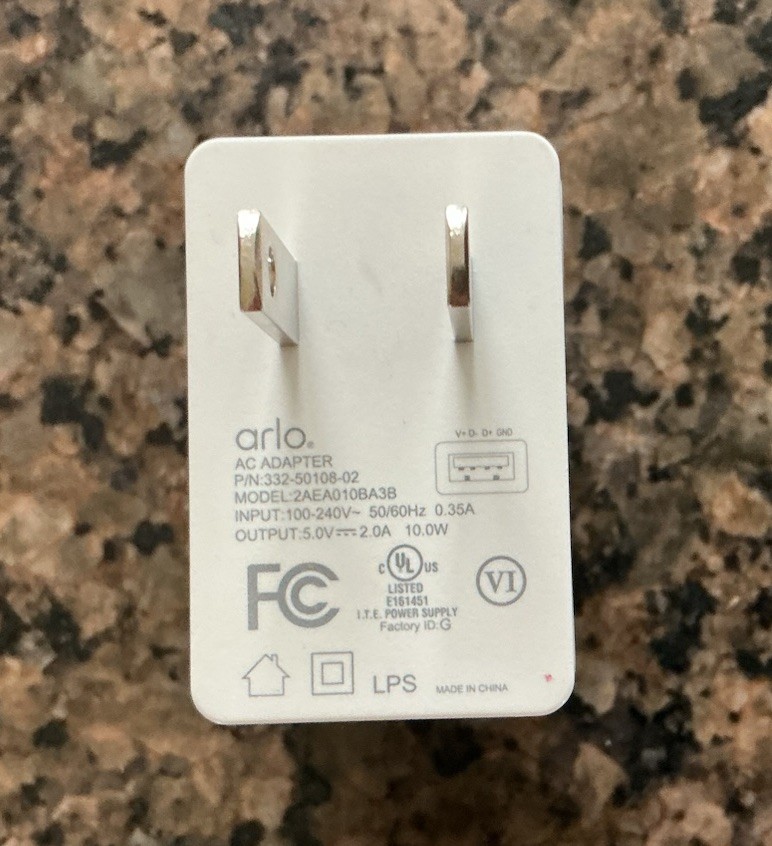 Arlo Original Arlo by Netgear Arlo Pro 2 USB Charging Adapter