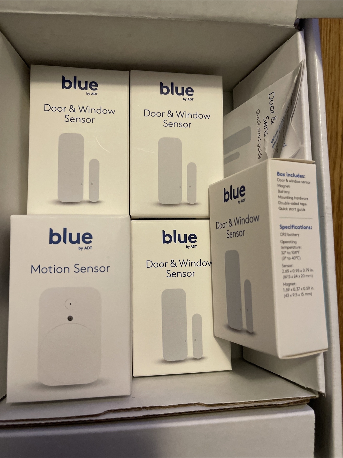 Blue by ADT Home Security System Set. Smart Hub, 4 Door/Window Sensors, 1 Motion