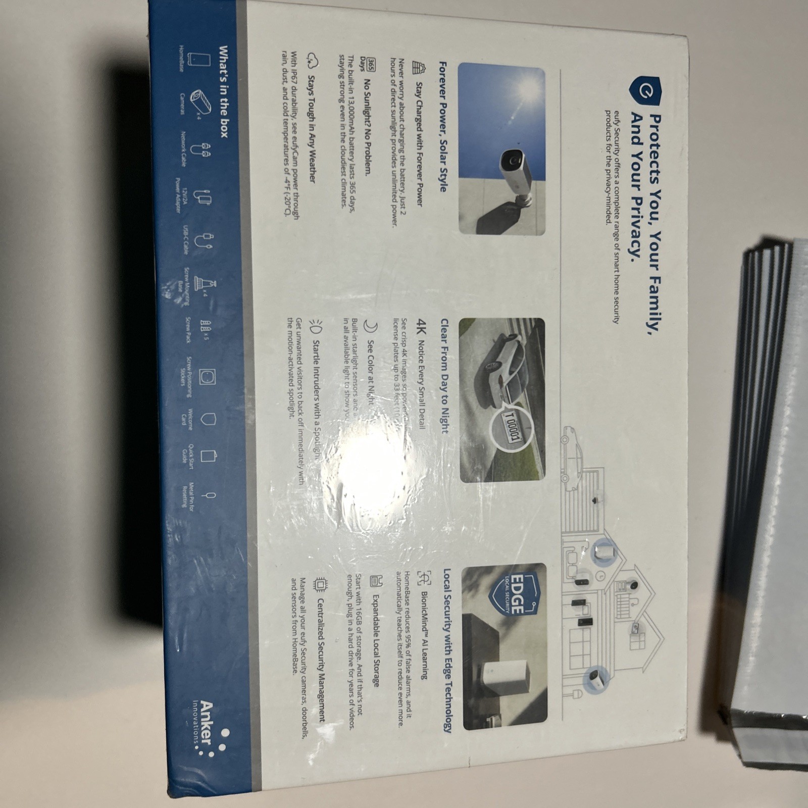 Eufy Security S330 EufyCam 3 4K 4x Wireless Outdoor Solar Camera + HomeBase