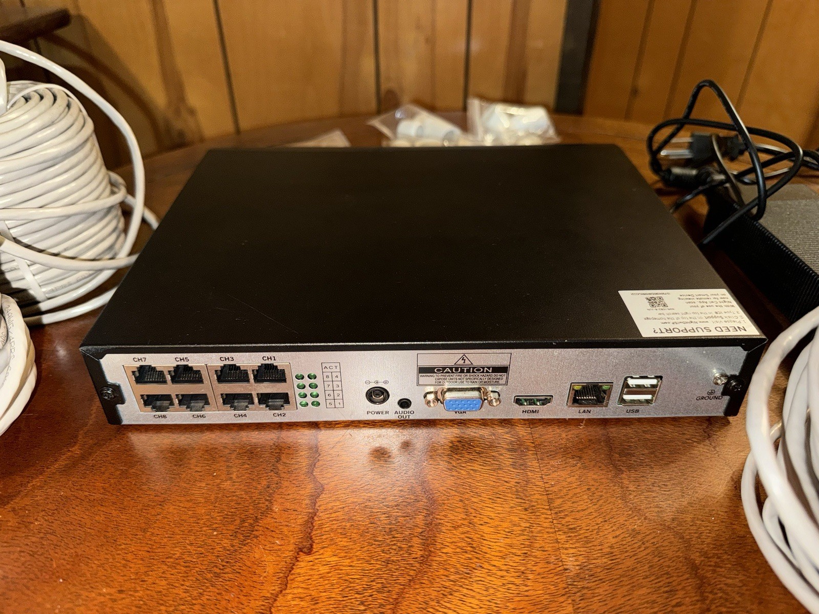 4k Night Owl NVR -ic82-8-jun 2tb Six Cw-ic8-bu-1s Cameras Full Security System.