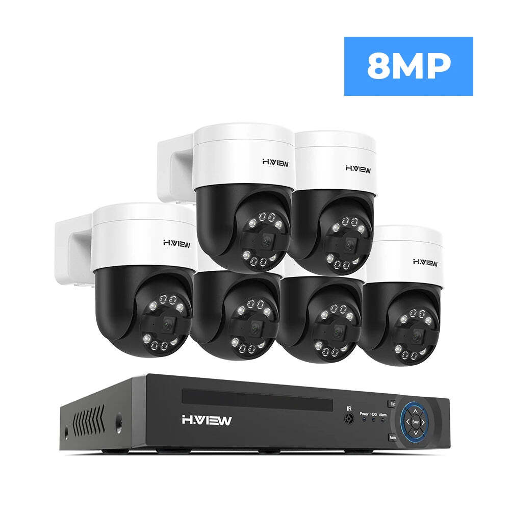 4K 6-Camera 8Ch Surveillance System with PTZ and Humanoid Detection