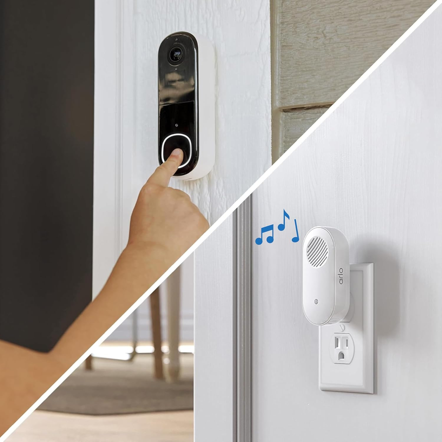 Arlo Chime 2, Built-In Siren, Audible Alerts, Customizable Melodies, Wi-Fi Conne