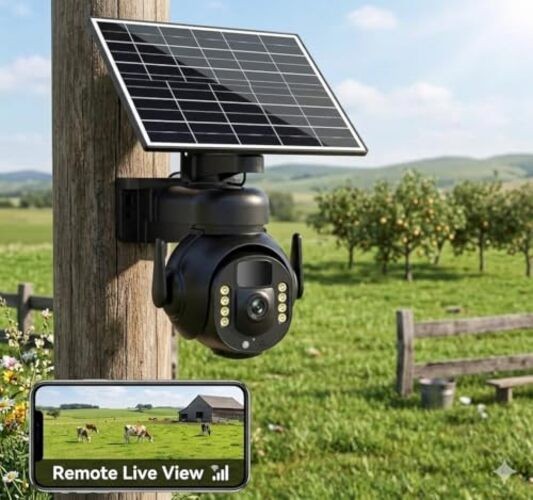 4K 8MP 4G LTE Cellular Security Camera, Outdoor Wireless Camera with Medium