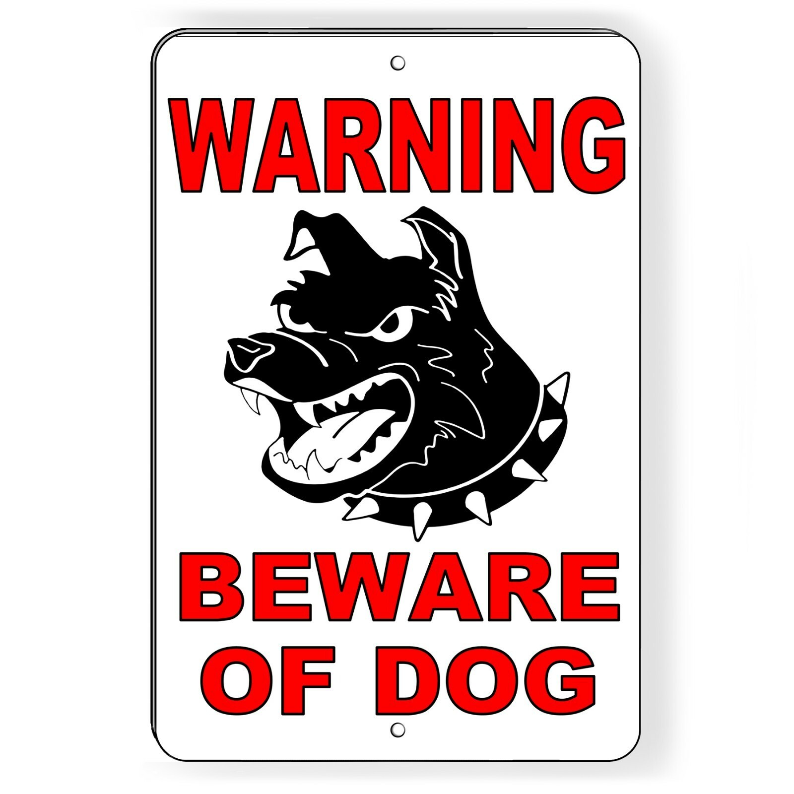 Warning Beware Of Dog Metal Sign doberman security attack guard bite stop BD014