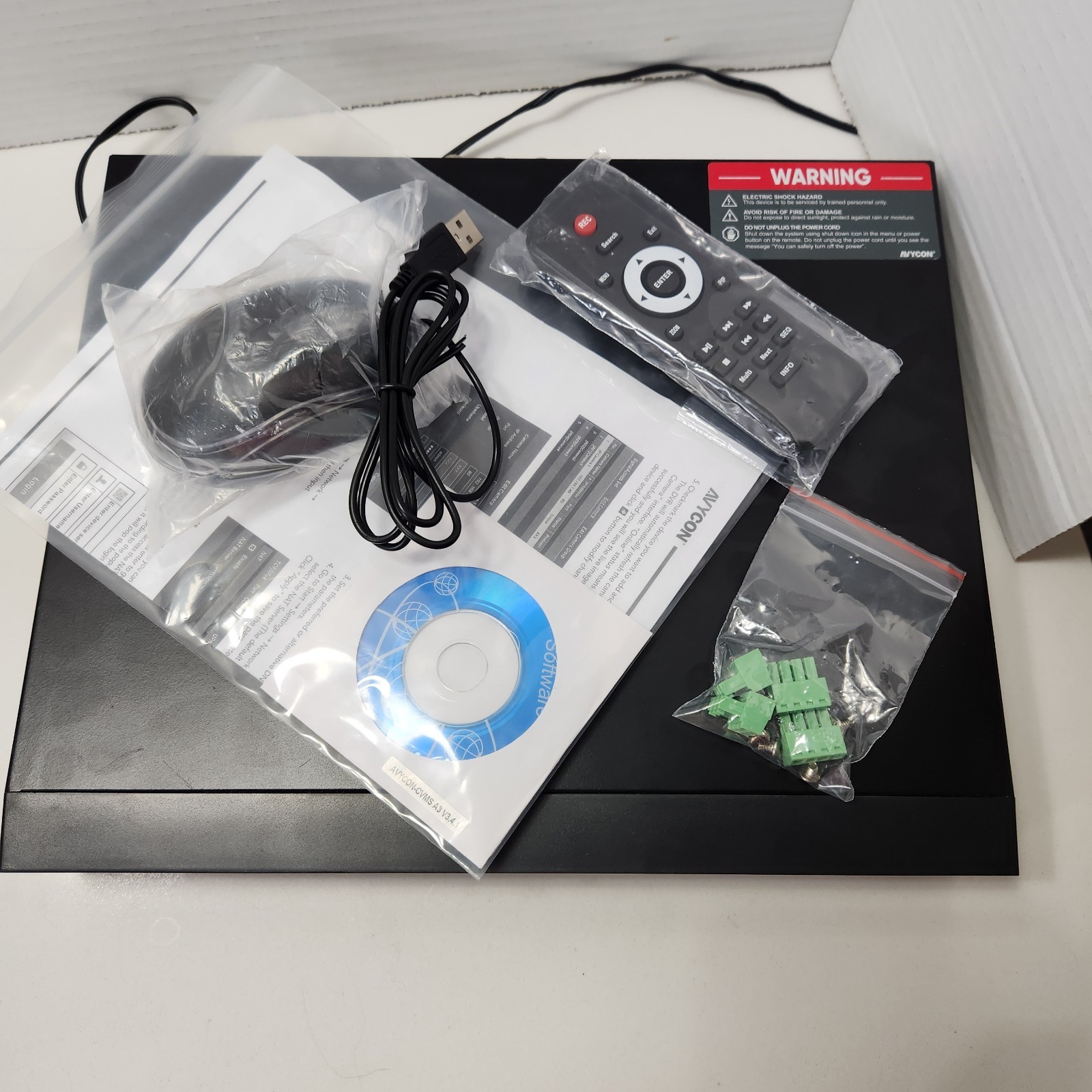 Avycon 4 Channel 4K 8MP Security DVR 2TB Hard Drive H.265 w/ Remote & Mouse