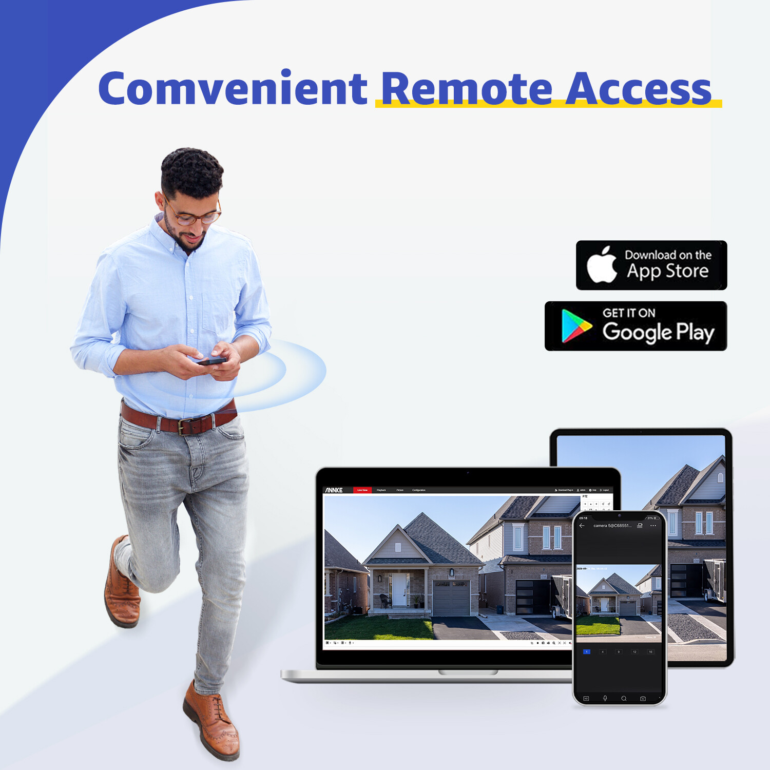SANNCE 5MP PoE Security System 8CH 8MP NVR AI Human Alerts 2 Way Audio Recording