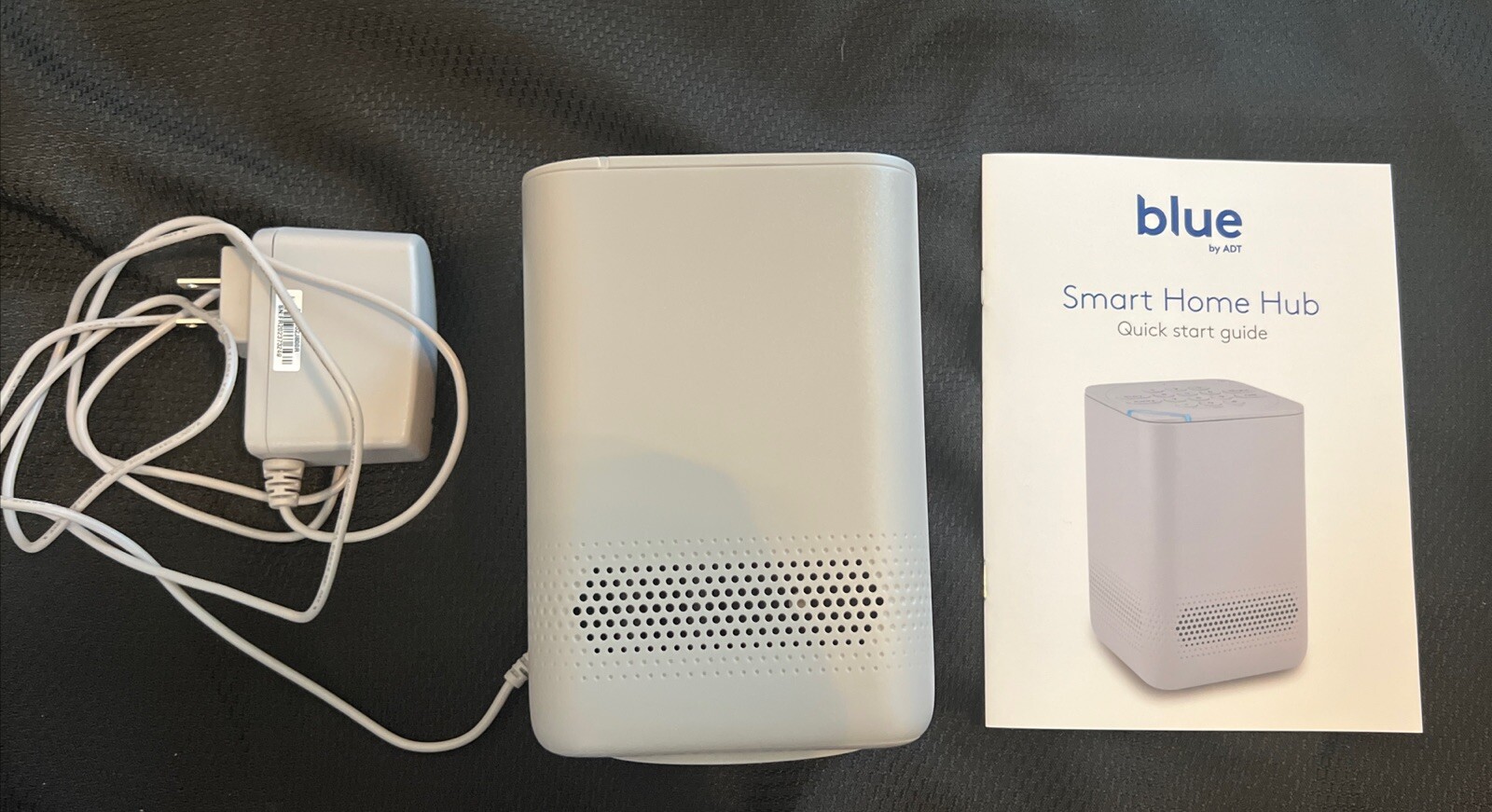 New In open box. Blue by ADT Smart Home Hub White S40LR0-01-PG.