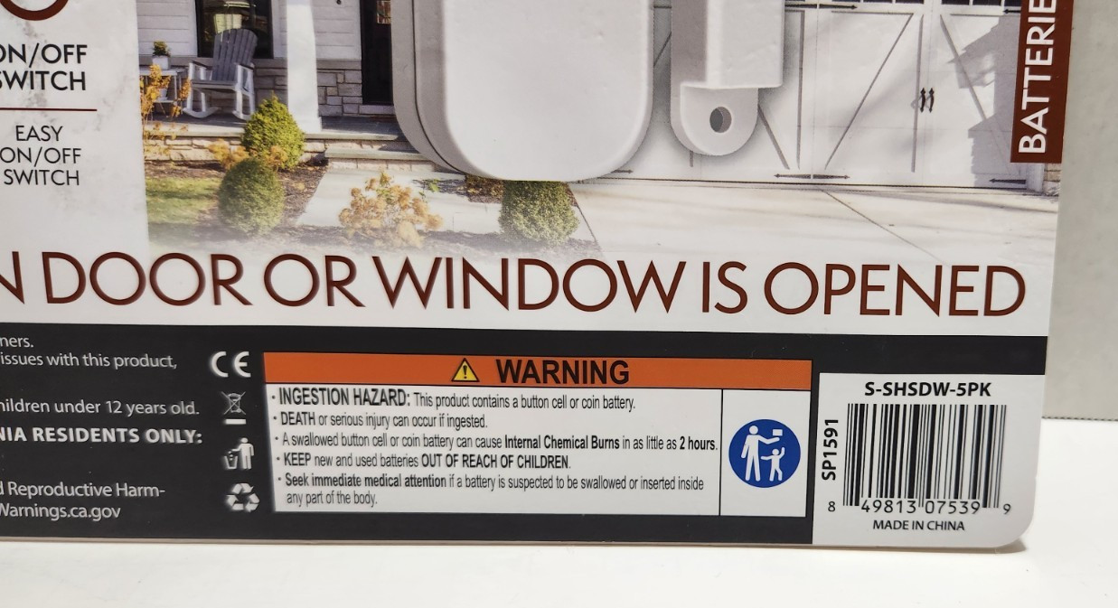 Space & Home Door & Window Security Kit New 5 Pack 90 Decibel Wireless