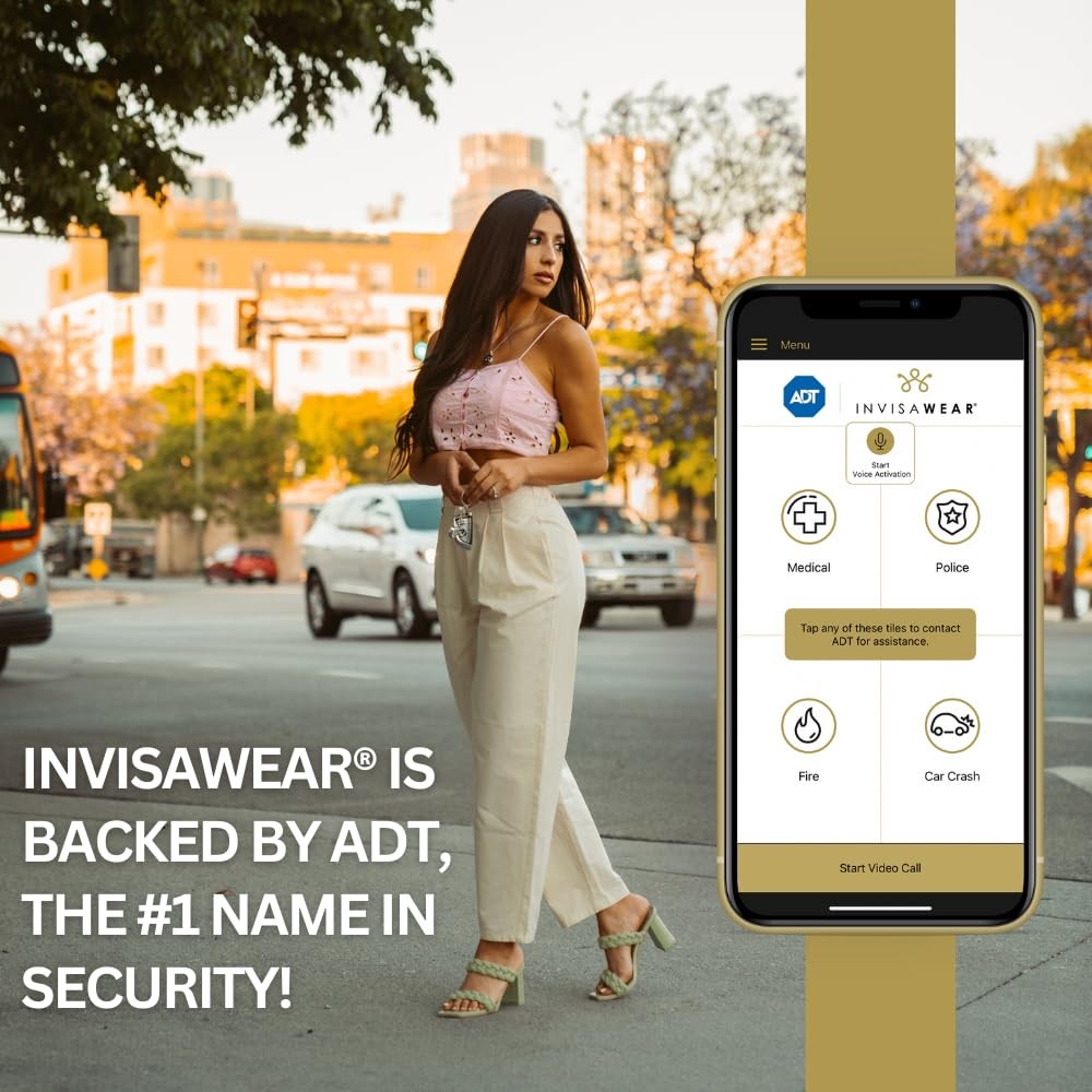 invisaWear Smart Jewelry – Personal Safety Device – Silver Unisex Keychain