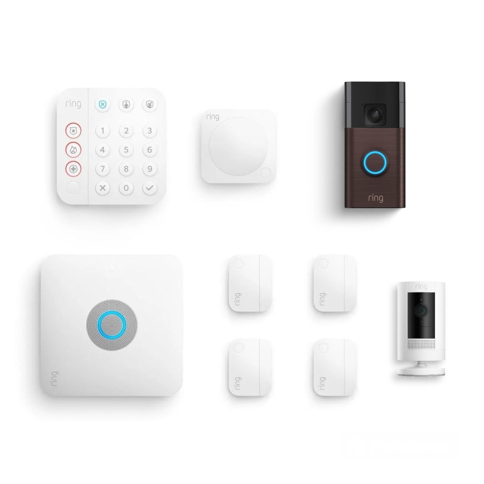 Ring Alarm eero Pro 6 WiFi 9 Piece Security System with Battery Doorbell